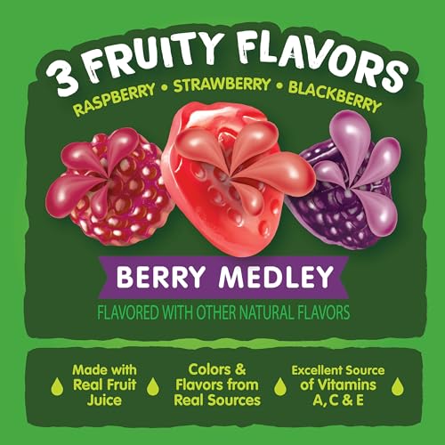 Black Forest Juicy Burst Fruit Snacks, Berry Medley, 0.8 Ounce Pouches (40 Count) - image 3