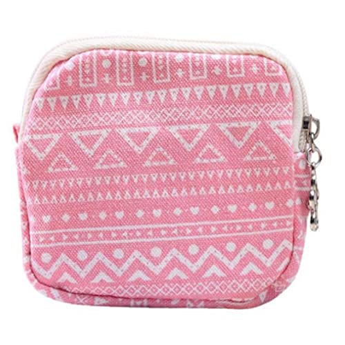 Bolsa De Almacenamiento De Servilleta Sanitaria con Estilo Bolsa De Gran Capacidad De Gran Capacidad Pads Portátiles De Servilletas con Cremallera para Mujeres Adolescentes Mujeres Damas