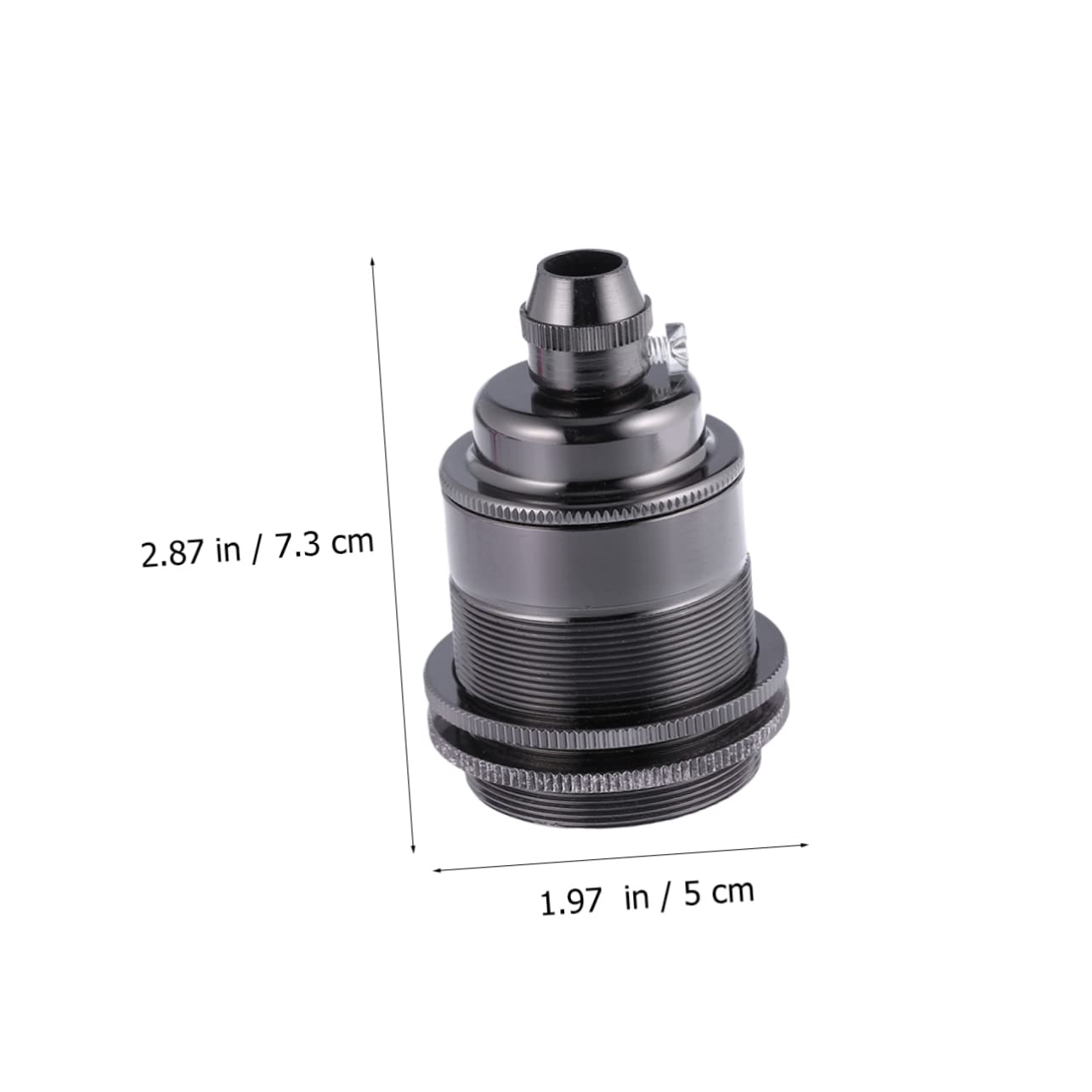 HOMSFOU Portalampada E27 in Metallo Adattatore Universale Nero Isolato in Ceramica Per Lampadine Da 110 Lampadine Compatibile Con Lampade A Sospensione.