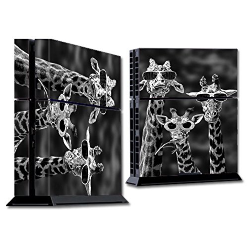 Skin Decal Vinyl Wrap for PS4 Sony Playstation 4 Console skins only - Giraffes Sunglasses