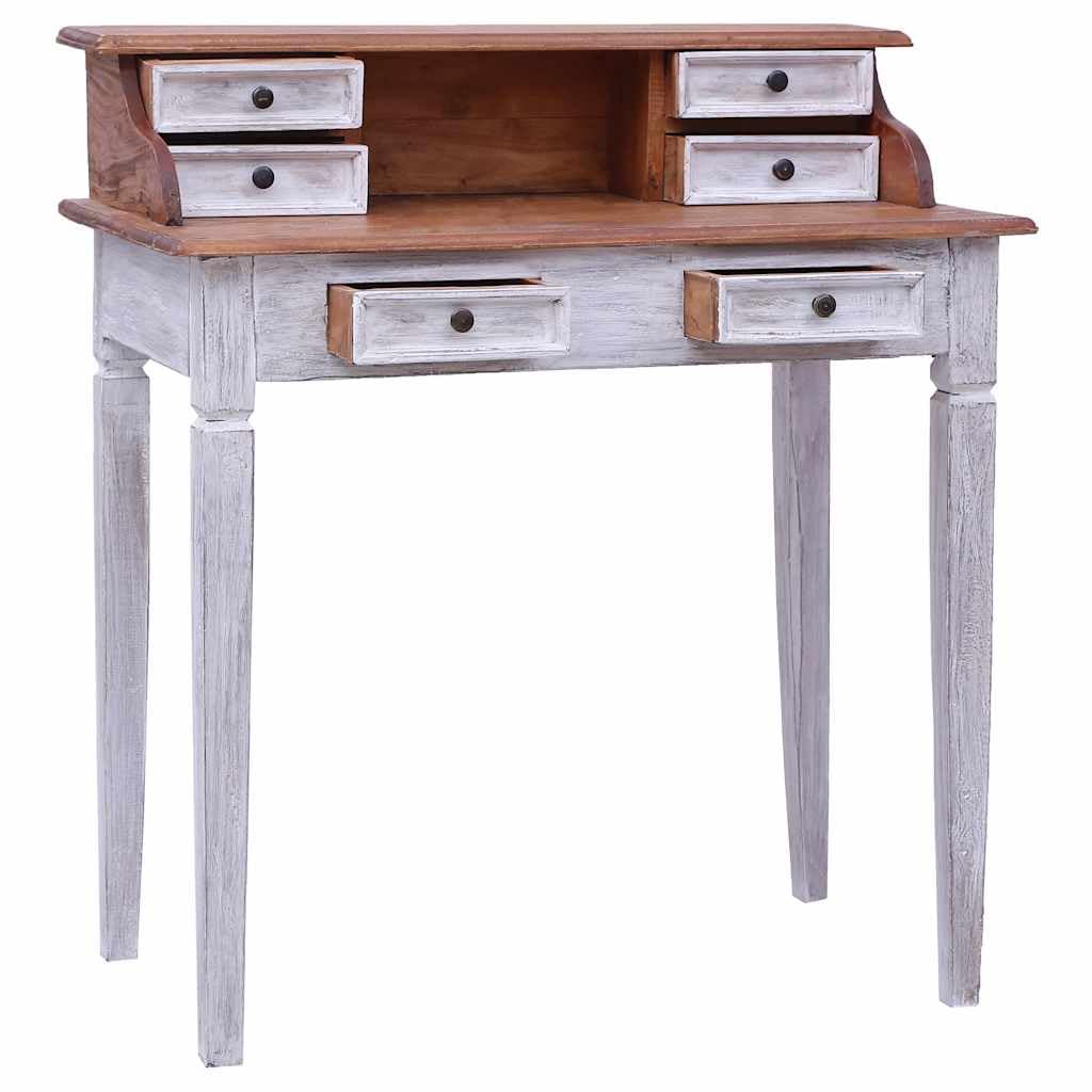 Escritorio con cajones 90x50x101 cm Madera maciza de caoba