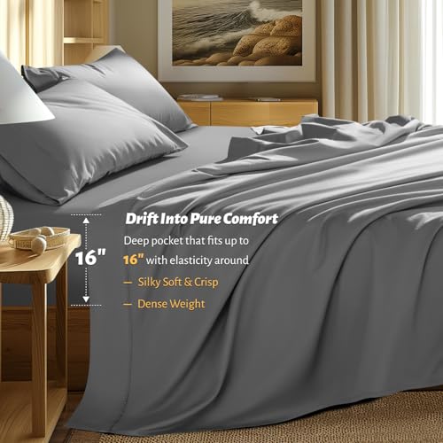 image for Shilucheng 100% Egyptian Cotton Sheets Set - 1000 Thread Count，Luxur
