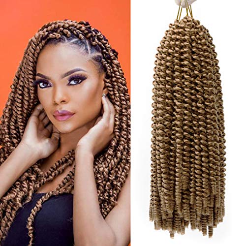 1Pack Spring Twist Hair 12inch Passion Twist Hair Synthetic Fiber Fluffy Crochet Braids Hair for Butterfly Locs Low Temperature Kanekalon Crochet Braiding Hair 27#