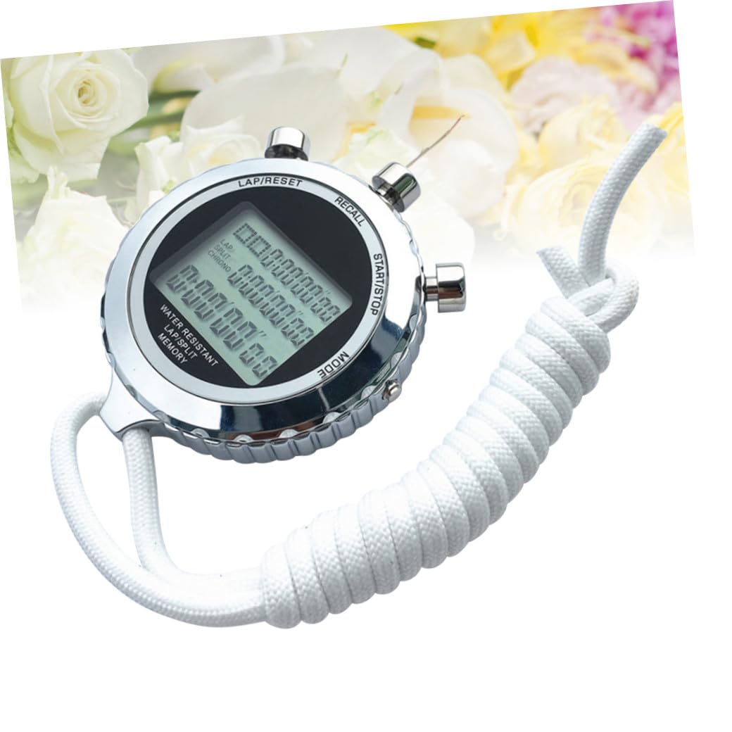 Gatuida Cronómetro Digital Profesional LCD Portátil 3 Columnas 30 Pistas con Correa Temporizador Electrónico para Entrenamiento Deportivo Atletismo y Fitness Contador de Cronógrafo