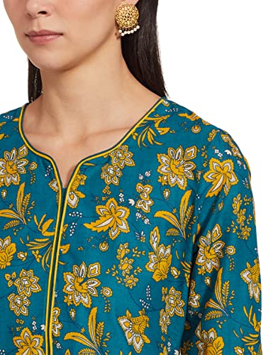 Image of Rangriti Womens Round Neck Printed Kurta