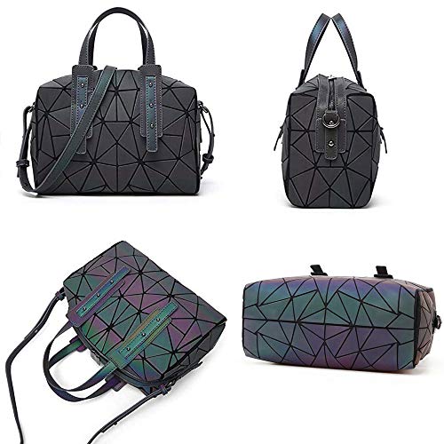Handbags-Womens-Geometric-Luminous-Purse-bags-Ladies-Top-Handle-Satchel-Bags
