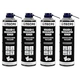 TECPO Vergaser- und Drosselklappenreiniger 4x 500ml Lösemittel AGR Ventil Reiniger Carburetor Cleaner Einspritzdüsen Düsenreiniger Ansaugreiniger