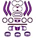Opall 21PCS Full Set Interior Decoration Trim Kit for Jeep Wrangler JK JKU 2011-2018 2 Door &4 Door Steering Wheel & Center Console Air Outlet Trim, Door Handle Cover Inner Fits (Purple)