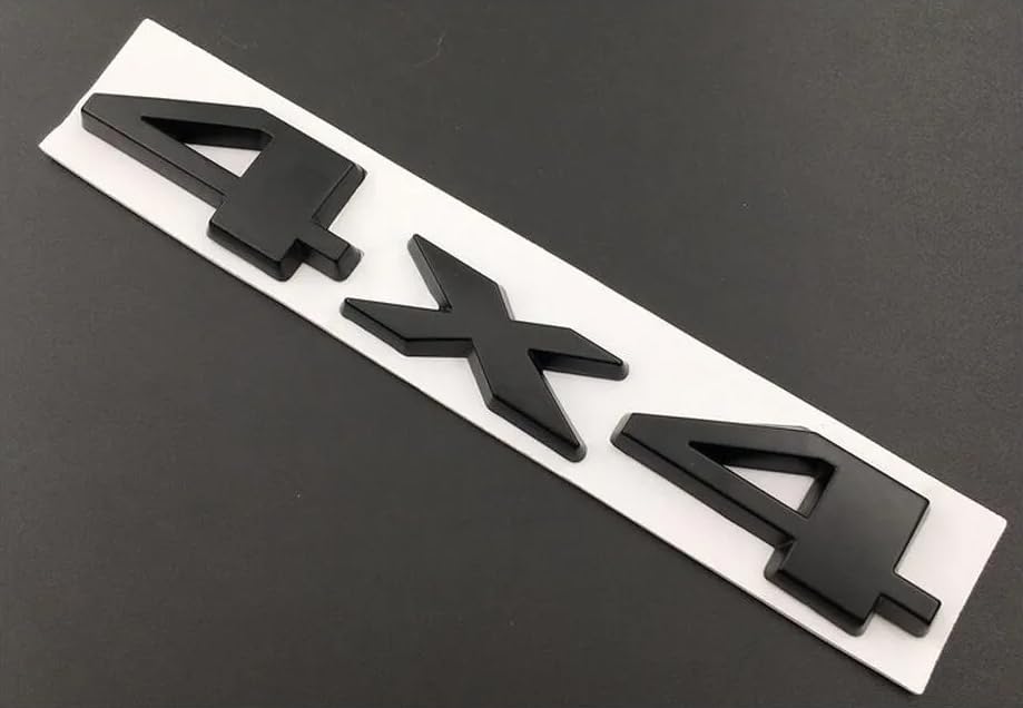 Image of Automaze 3D Metal 4X4 Letter Car Logo Sticker Badge, 0.78 x 3.93 x 3.93 Inches, Black