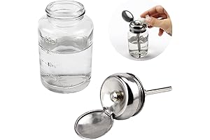 110ml Clear Glass Bottle, Professional Clear Glass Pump Dispenser Bottle for Liquid Dispensing