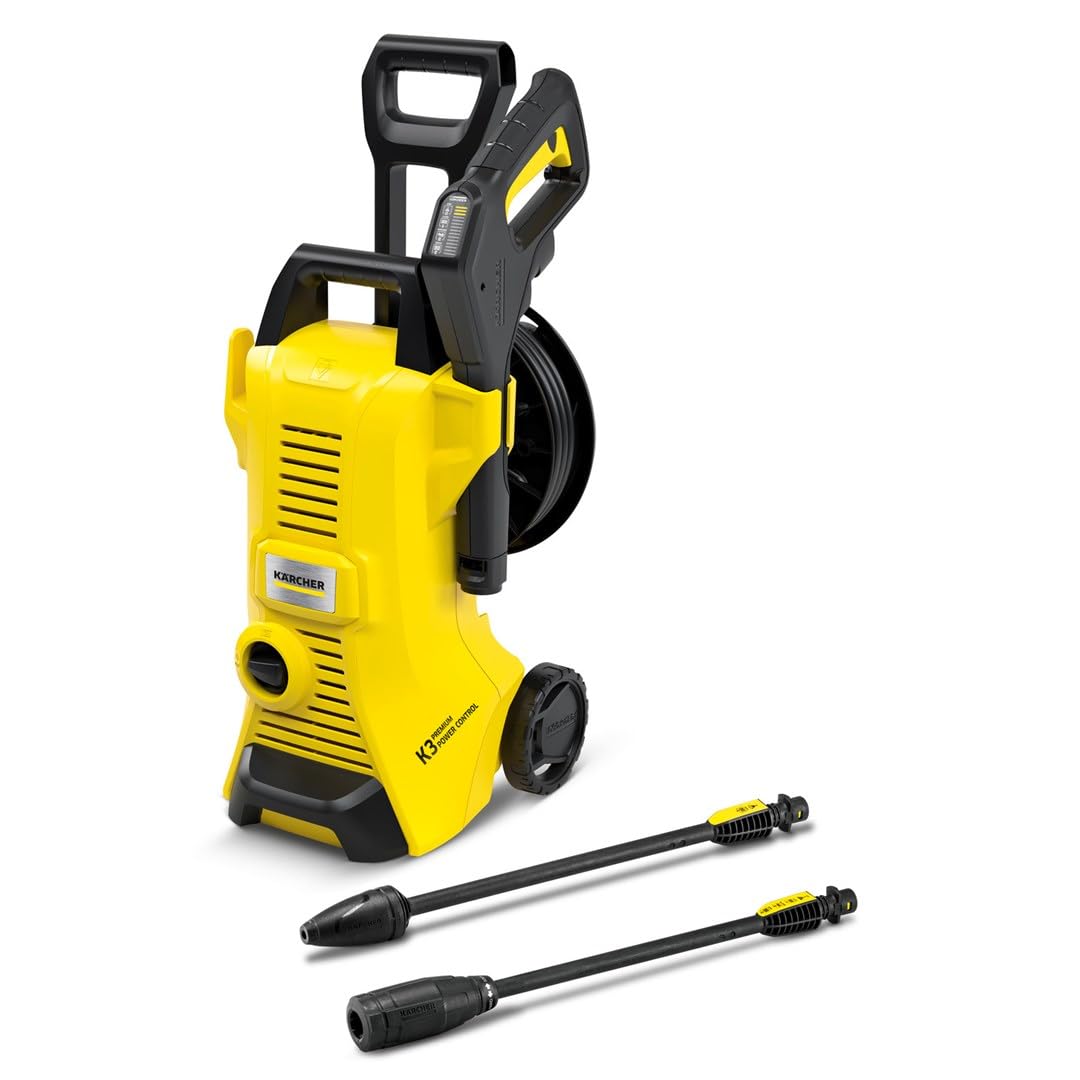 Kärcher Hochdruckreiniger K 3 Premium Power Control: Clevere App-Unterstützung - für eine effektive Reinigung bei alltäglichen Verschmutzungen - inkl. Schlauchtrommel
