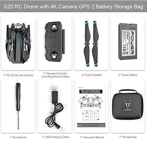 GAOFQ GPS Drohne mit Kamera, 4K HD 120 ° Weitwinkel WLAN FPV RC Drohne, Höhenhaltung, Follow Me, Headless Modus… – Bild 8