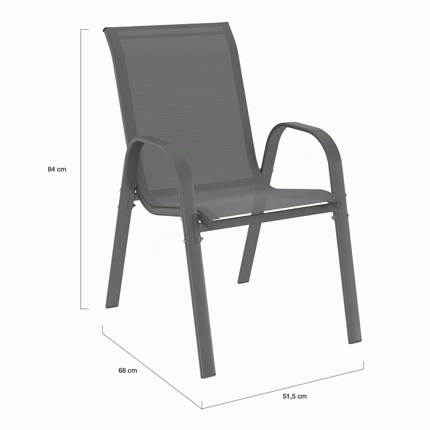 IDMarket - Salon de Jardin Madrid Table 190 cm et 8 chaises empilables