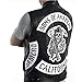 Sons Of Anarchy/Chaleco Punk Rock de cuero bordado disfraz de Cosplay Color negro chaleco sin mangas de motocicleta chaqueta para hombre