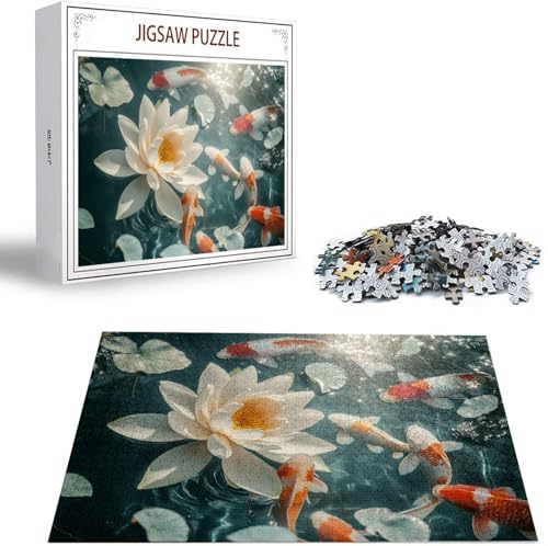 Puzzle 2000 Piezas Pez de Colores Rompecabezas para Adultos, un Rompecabezas Desafiante, Juegos de Puzzle para Toda la Familia, Letras en la Parte Posterior, Decoración del Hogar Regalos Loto H-7493
