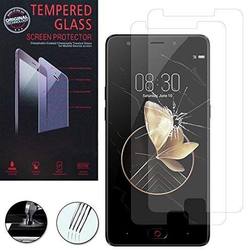 ANNART® [2 Pièces Film Protection écran en Verre trempé pour Archos Diamond Gamma 5.5' [Les Dimensions EXACTES du Telephone: 143 x 70 x 8 mm] - Transparent