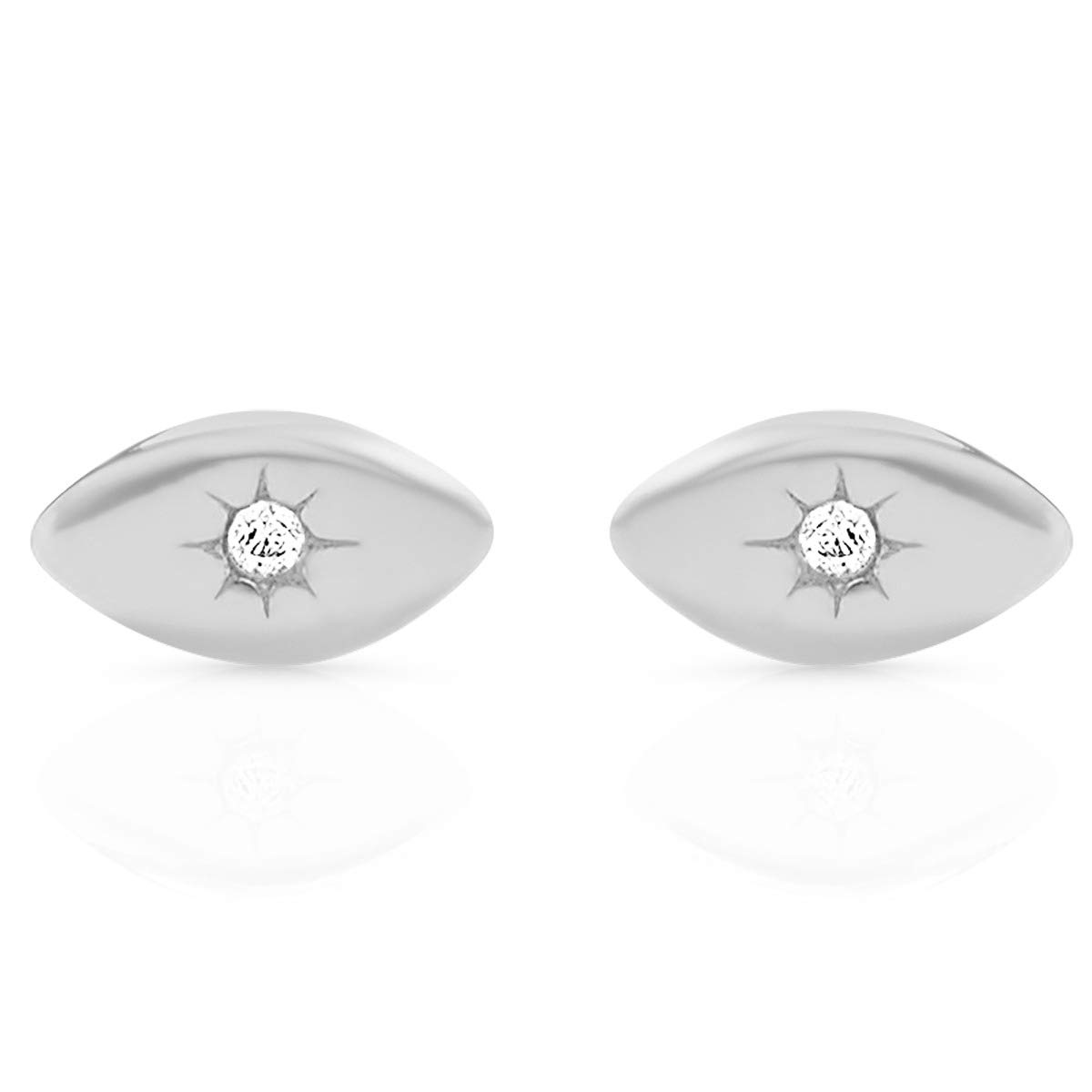 Humble Chic Tiny Leaf Studs - Hypoallergenic 925 Sterling Silver Dainty Branch Post Ear Stud Earrings for Women, Safe for Sensitive Ears