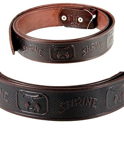 1010003 Genuine Leather Brown Shrine Crescent and Scimitar Belt Sizes 32-602