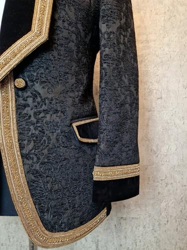 2 Piece Men's Tuxedo Slim Black Suits One Button Blazers Jacket Pants Sets for Prom,Party,Wedding,Dinner4