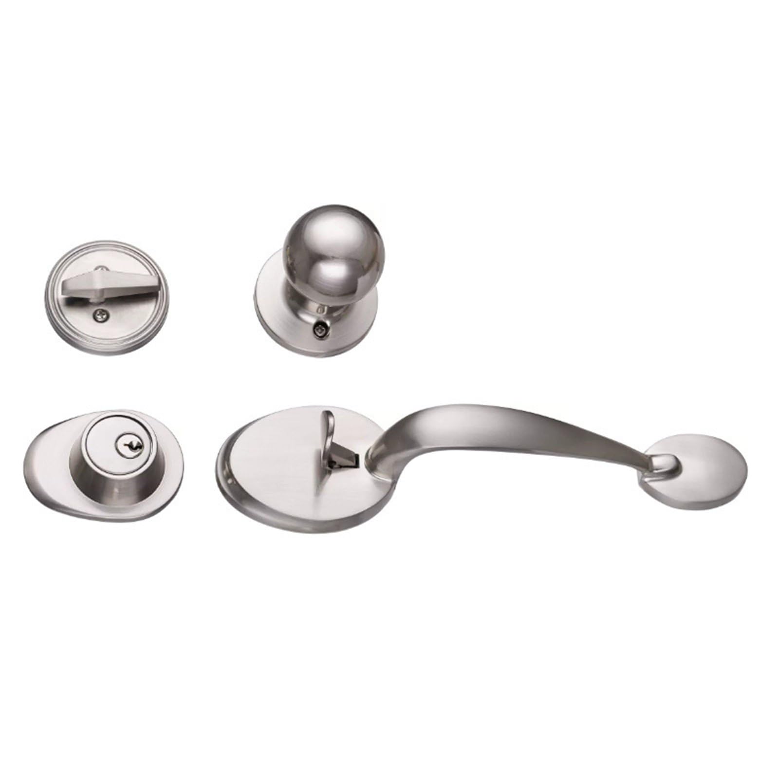 LIUZIKUN Modern Metal Alloy Privacy Door Replacement Front Door Set with Doors Knob for Interior Doors Enduring Metal Alloy Exterior Handle