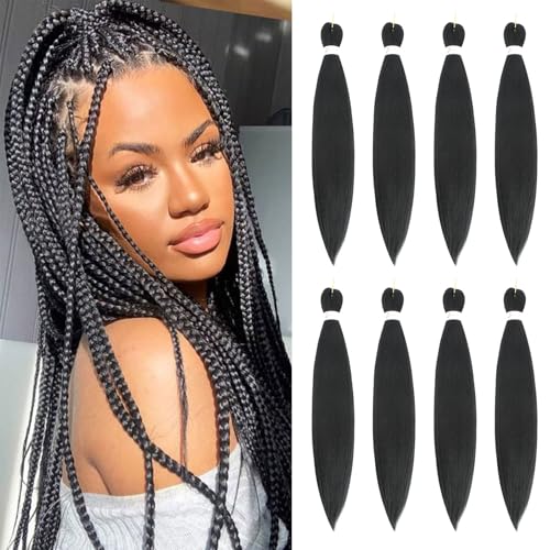 JIEANYAN Braiding Hair 16 Inch 8 Packs Pre Stretched