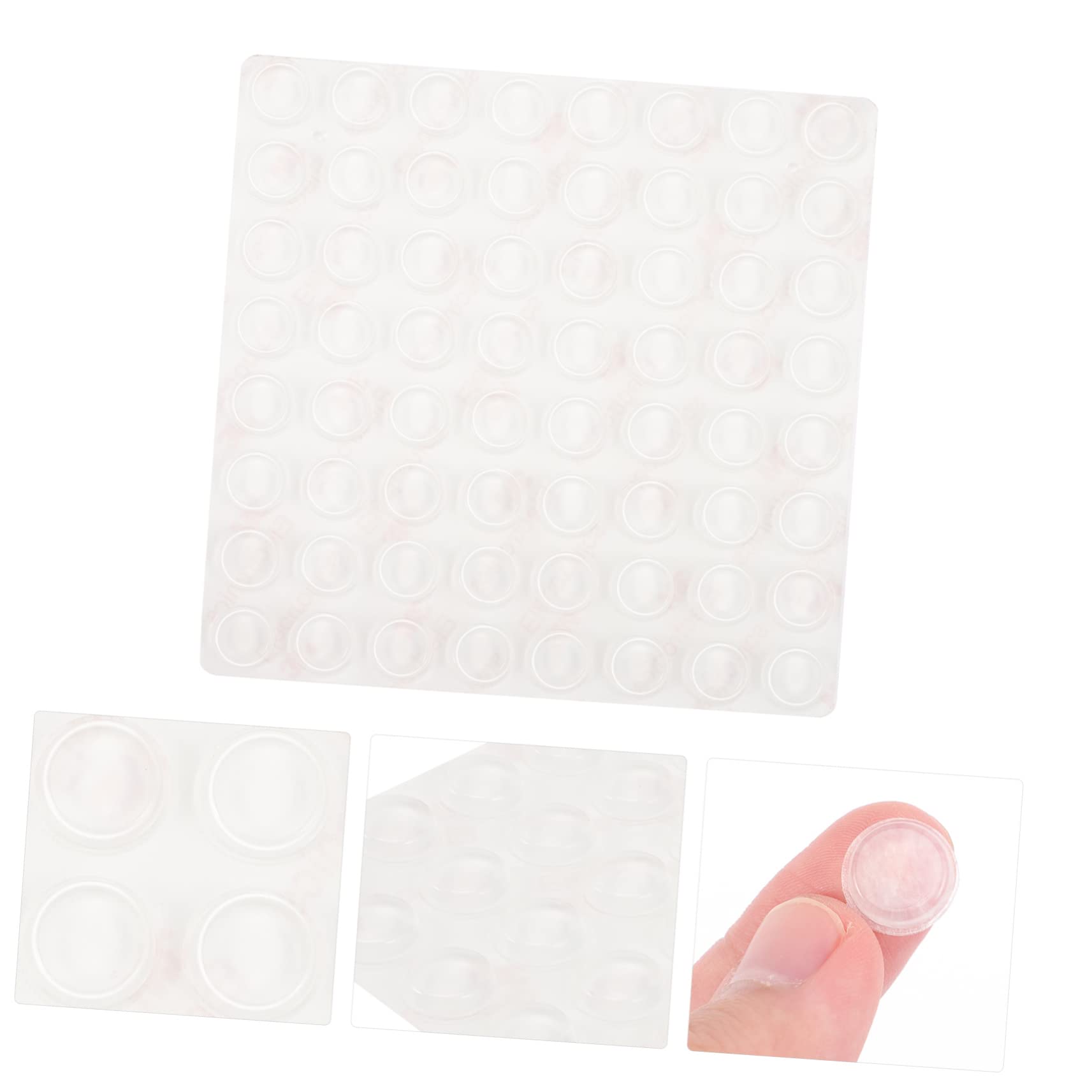 Balacoo 2pcs 128 Self-Adhesive Soundproof Cabinet Door Bumpers Dampening Pads for Cabinets Drawer Bumpers Stopper Strips