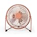 NEDIS Ventilador de Mesa Miniventilador Metálico - Diámetro de 15 cm - Rotación de 360° - Alimentación USB - Negro Rosa Vintage 1.00 m
