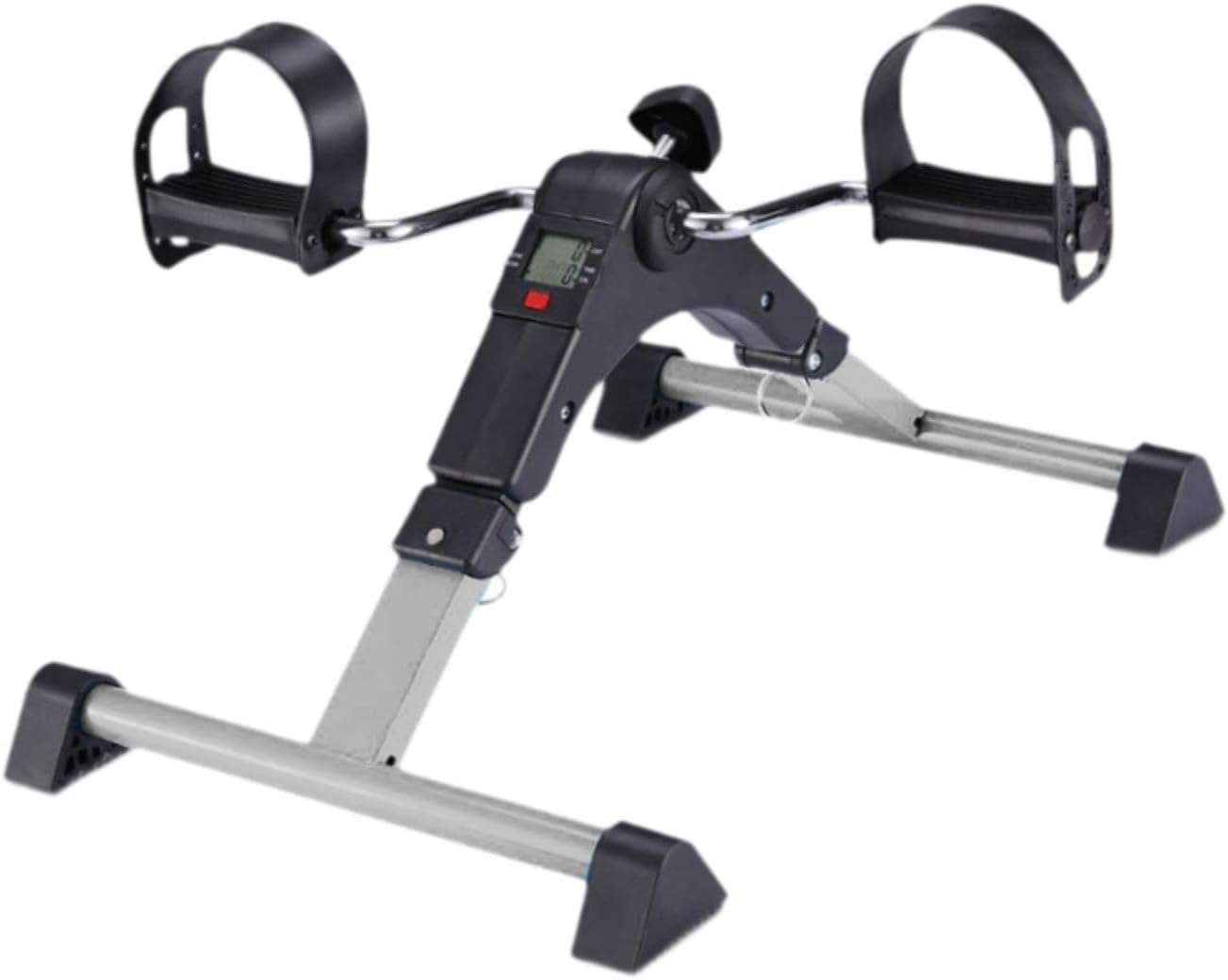 ミニエクサバイク フィットネスマシン ペダル運動器具 LCDスクリーン表示 コンパクト設計 金属製 耐久性 調整可能なテンションノブ