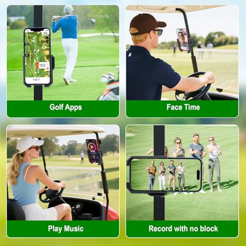 Haxmuti Magnetic Golf Cart Phone Holder Review - 8 N52 Magnetic Base, Fits EZGO & Club Car (Red) Image 8