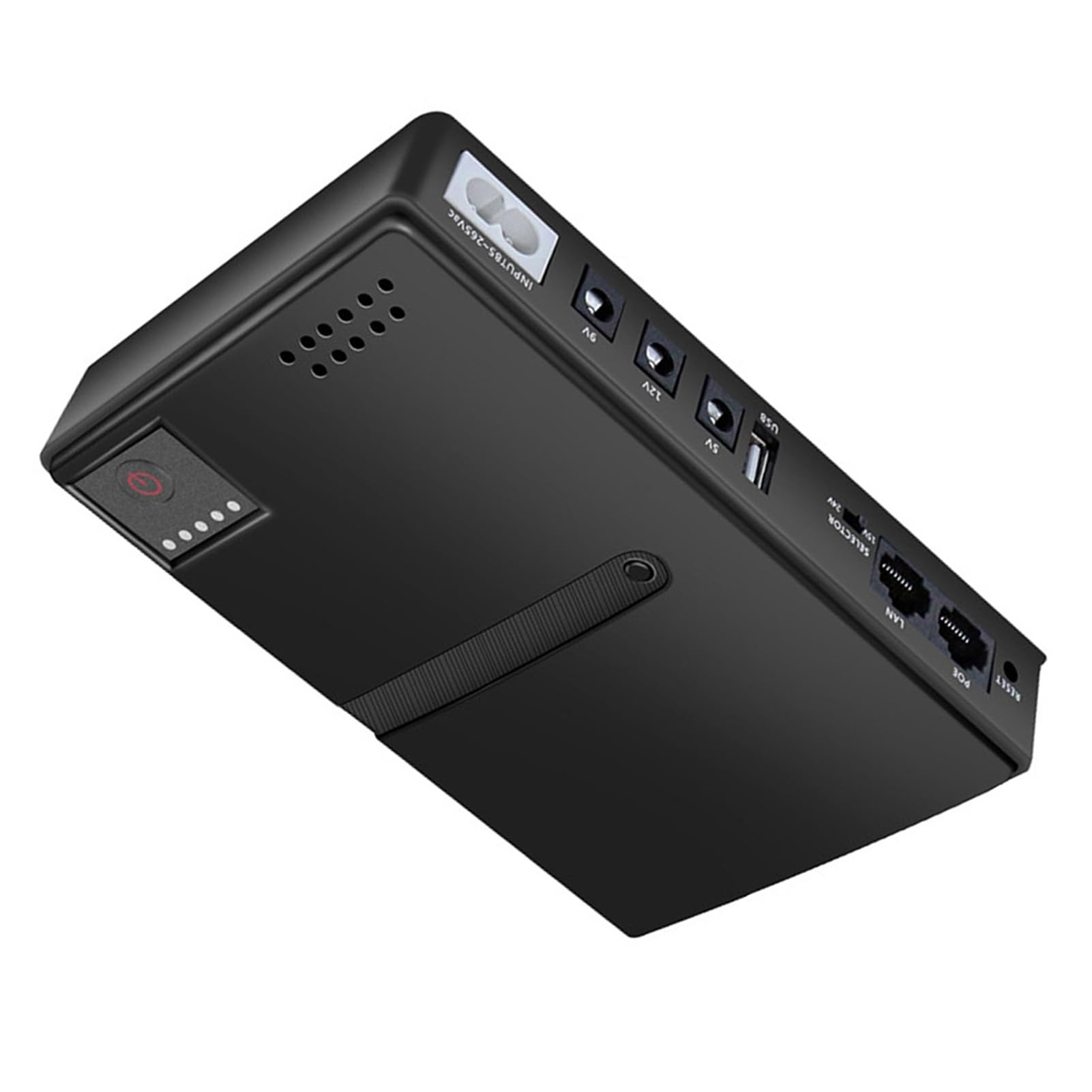 Mini UPS batería de reserva fuente de alimentación ininterrumpida 15V 24V POE 5V 9V 12V USB 18W Salida DC para cámara Router (enchufe de EE. UU.)