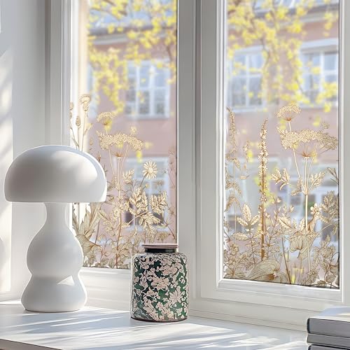 Vinilo decorativo Alwayspon 18x47 pulgadas hojas doradas miniatura 1