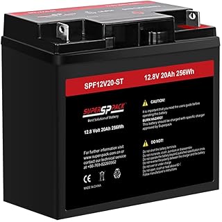 LiFePO4 Battery 12V 20Ah Deep Cycle Lithium Iron Phosphate Battery for Camping Fish Finder Trolling Motor Medical Cart Golf Trolley Scooter Ham Radio Wheelchair Solar System (12V 20Ah)