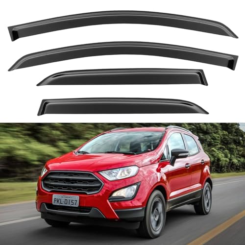 Image of Window Visors Rain Guards for Ford EcoSport 2018 2019 2020 2021 2022, Out-Channel Window Vent Wind Deflectors Visors Shades for 18 19 20 21 22 EcoSport