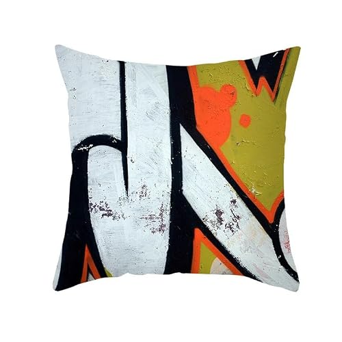 Chenlane Silk Pillow Covers Aesthetic Cushion Outdoor Set Retro Abstract Geometry, Large Couch Vintage Private Customisation 50x50 cm, 1Pcs