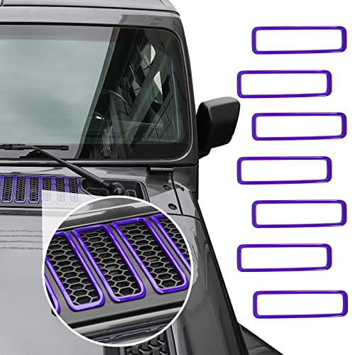 Image of Hood Vent Cover Cowl Panel Vent Cover Trim Fit for 2018-2026 Jeep Wrangler JL JLU & Gladiator JT Exterior Accessories (Purple)