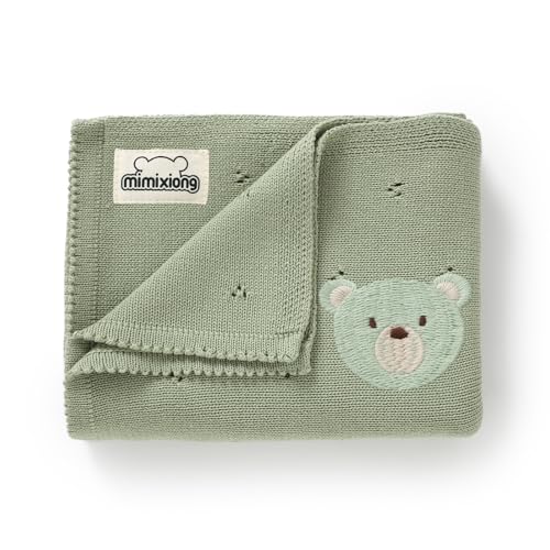 mimixiong Organic Cotton Baby Blanket Neutral...