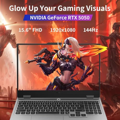 Image of Lenovo LOQ AMD Ryzen 7 250 RTX 5050 Gaming Laptop, 32GB DDR5 | 2TB SSD | 15.6 inch FHD 144Hz, Backlit Keyboard, Numeric Keypad, Ethernet, Wi-Fi 6, Bundle with PCO Laptop Cooler, Win 11 Home, Wi-Fi 6