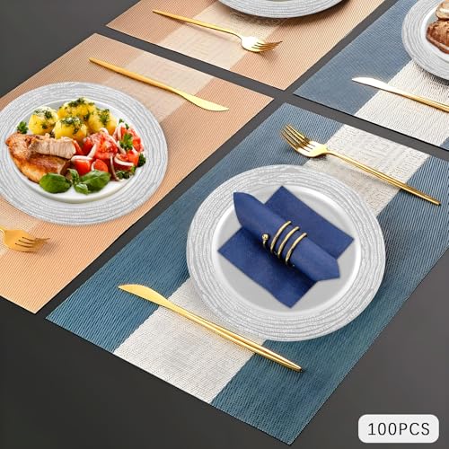 100 Platos Cargadores Plateados 13 Pulgadas Plástico miniatura 5