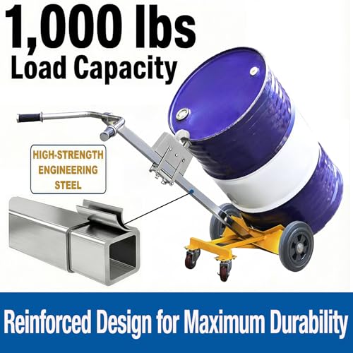 Carretilla para tambores de 55 galones, capacidad 1000 lb miniatura 3