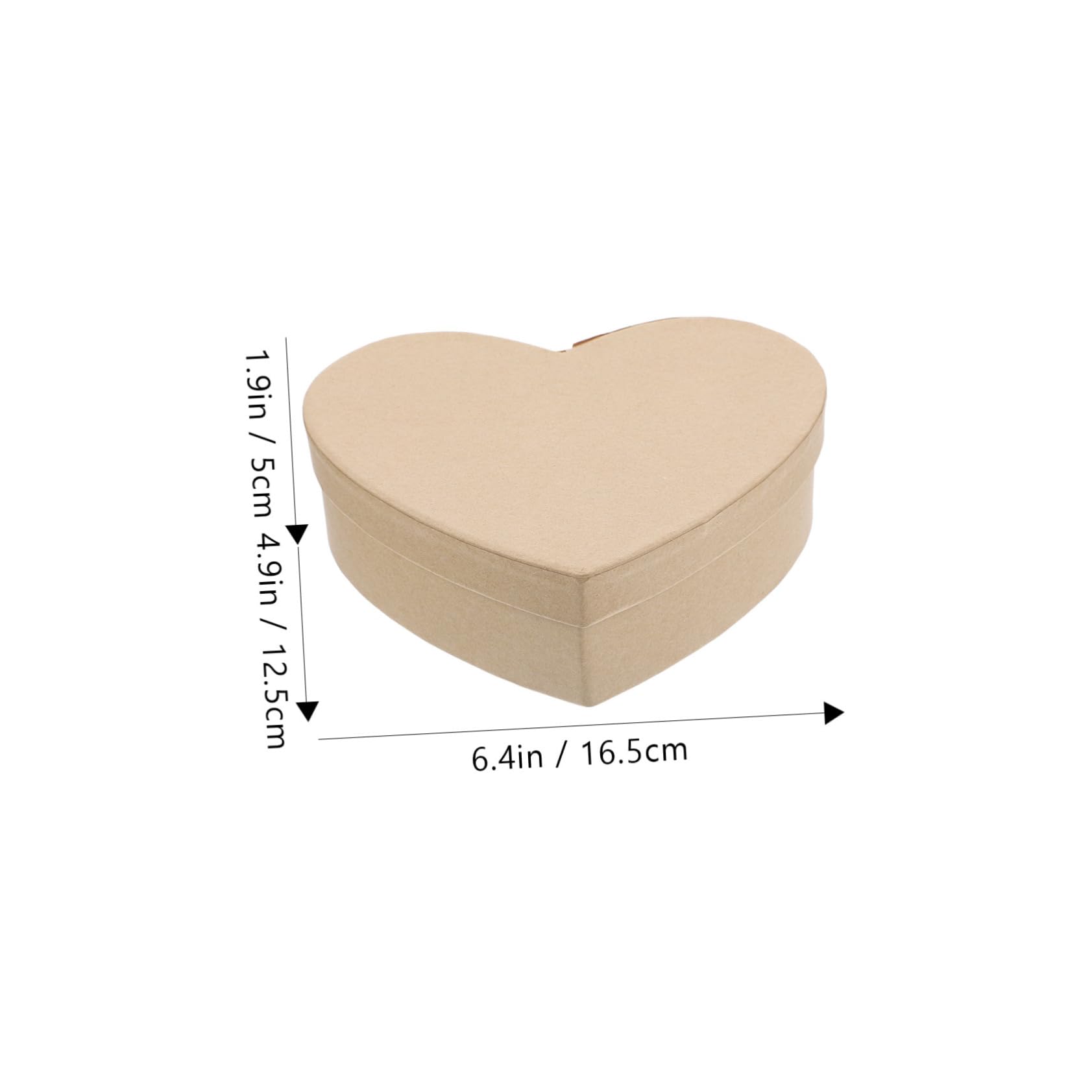 BEBEMOKO Heart Shaped Flower Box Kraft Paper Material Sturdy Sturdy Long Lasting Storage