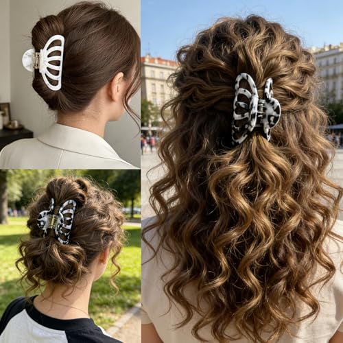 Pinzas para el cabello de resina estilo carey 2 piezas miniatura 5