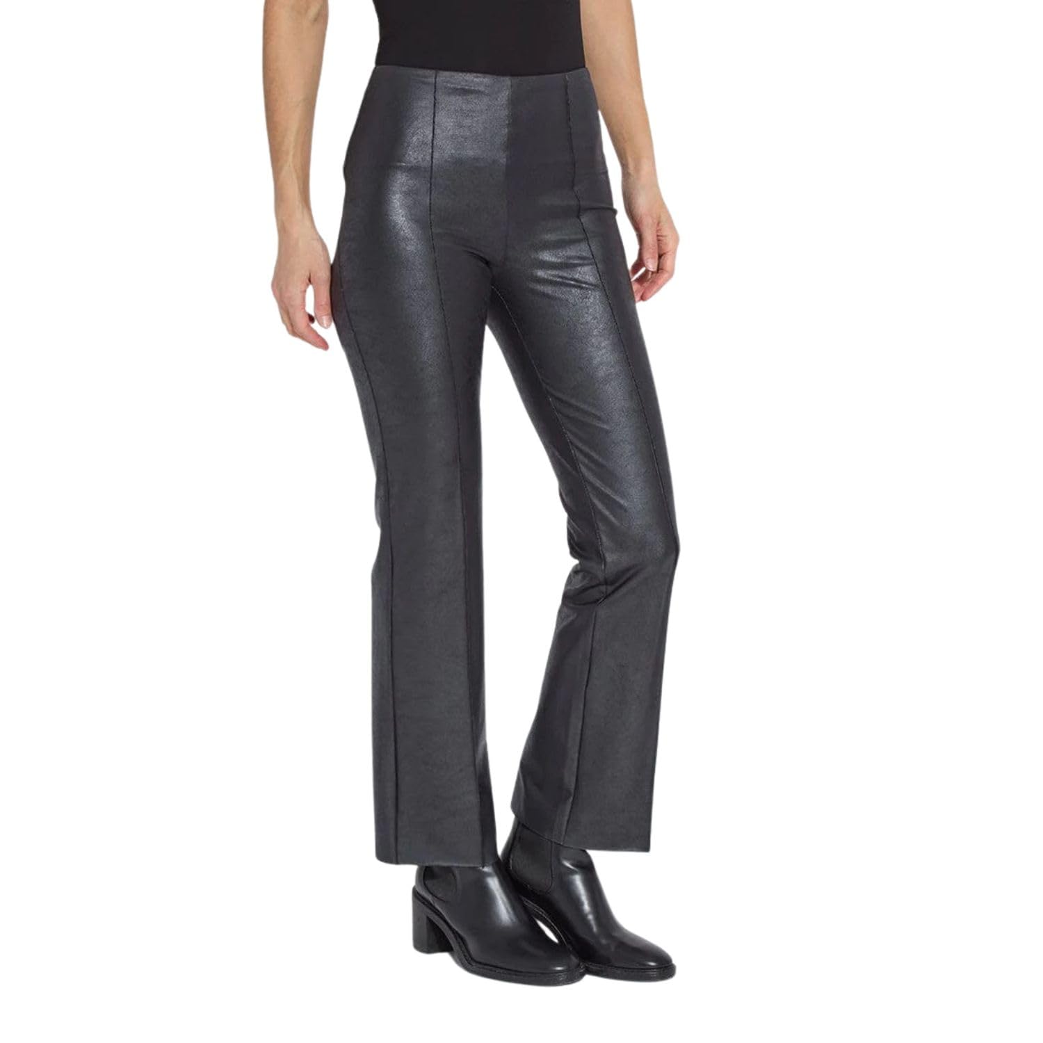 Lysse Elysse Foiled Vegan Leather Pant - Black - M