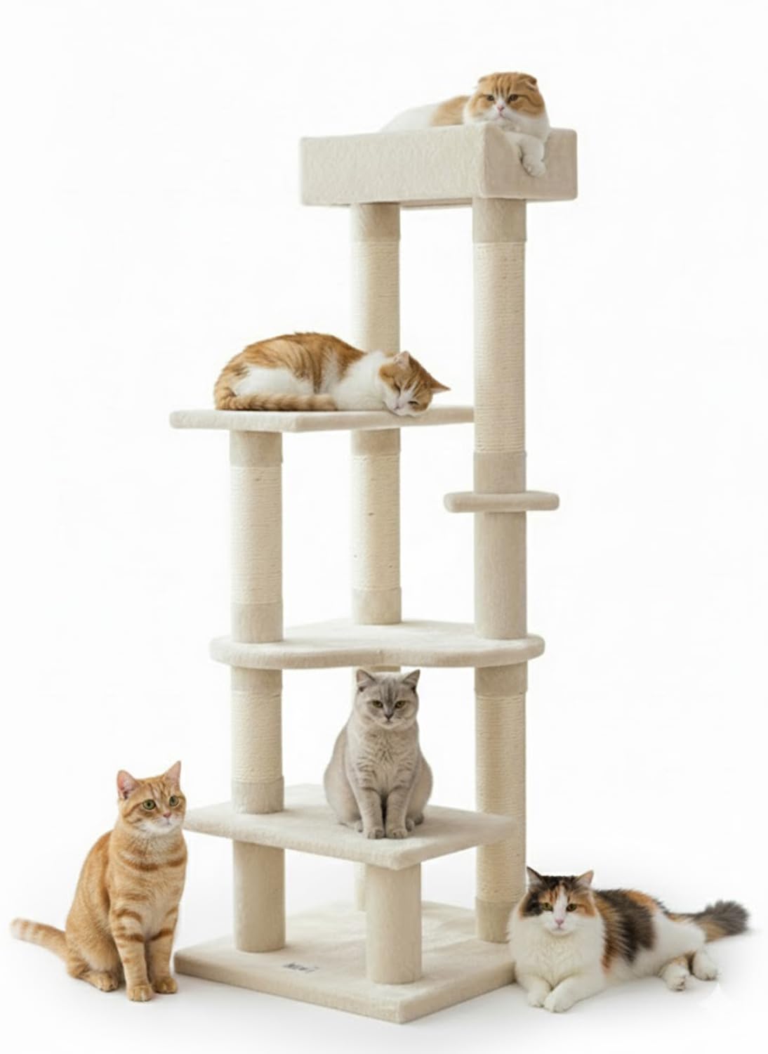 Amazon | キャットタワー 据え置き スリム CW-T0923 角置き対応「人間