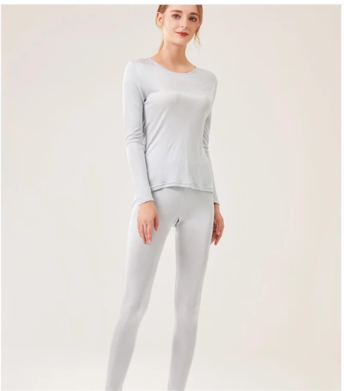 Thermo-Set für Damen Seide Unterwäsche Frauen Innere Tragen Thermische Winter Kleidung Thermo Top Hemd Warme for Frau Dessous Set Pyjamas