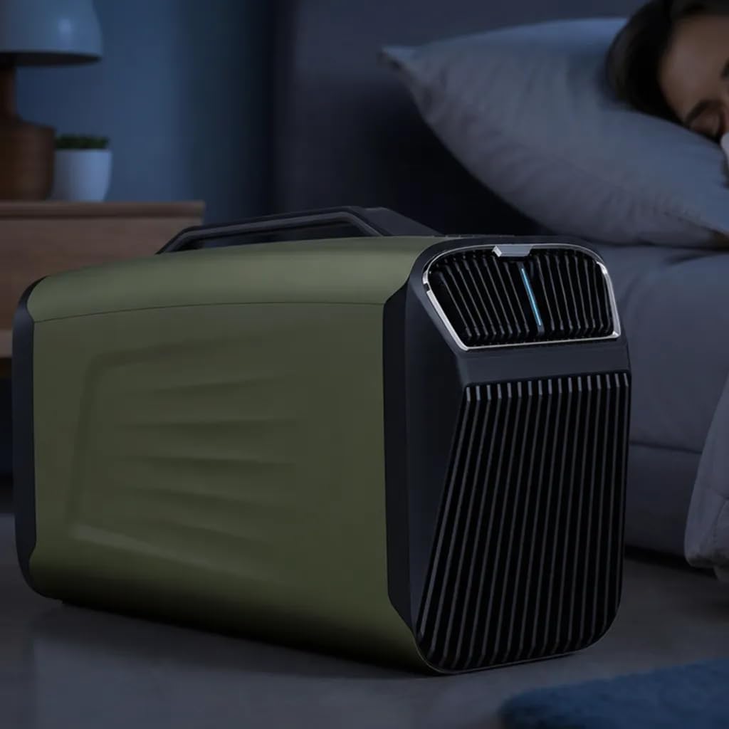 Klimatyzator Mobilny 5200btu Do Namiotu Kempingowego Z Pilotem, Kompaktowe UrząDzenie MieszcząCe Się W BagażNiku Lub Rogu Namiotu, Niski PobóR Energii C