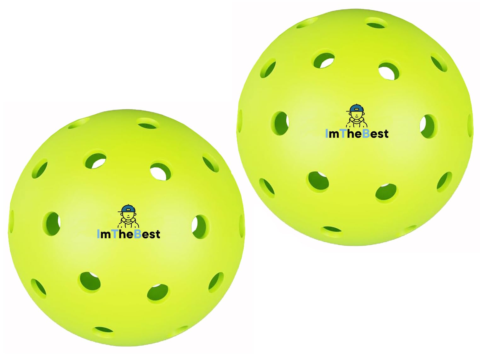 ImTheBest Pickleball Balls, 40 Holes Pickle Balls Pack of 2 Pieces for Outdoor Indoor Sports Play, High Bounce Durable Pickleballs for All Types Paddles, Gifts for Pickleball Lovers-picture-29