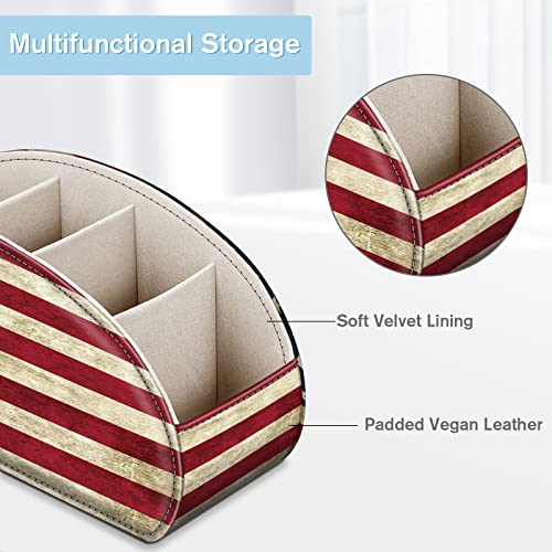 Image of FINTIE Remote Control Holder with 11 Compartments Vegan Leather