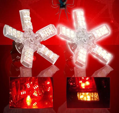 White Led Spider Light Bulbs 1157 Set Of 2 For Tail Lamps & Brake Lights Dual Brightness 5050 Smd Bay15D 7528 154 2057 2357 2397 3497 1016 1034 7528 #TOP1