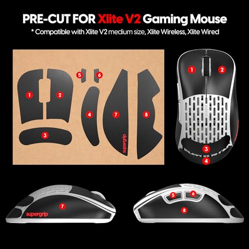 Image of Pulsar Gaming Gears Supergrip Mouse Grip Tape for Xlite v2, Medium