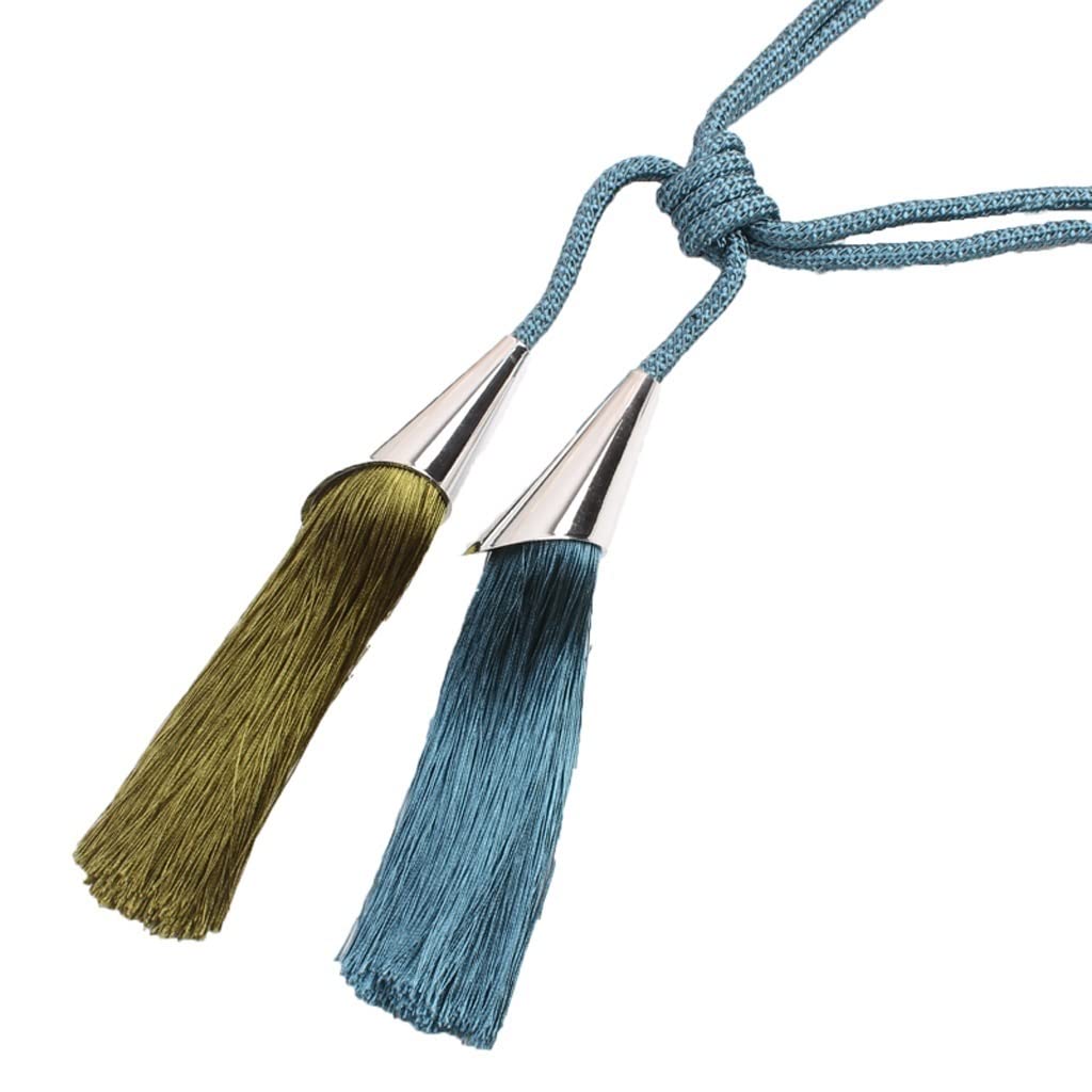 Fermatende per Tende, Confezione da 2, con Nappa Lunga in Metallo, Fermatende Intrecciati A Mano, per Decorazioni per Casa E Ufficio.